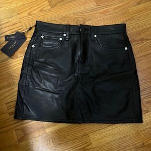 Rag & bone leather skirt